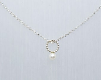 Geschenk - Brautschmuck - Anhänger / Halsschmuck - Perlchen - Silber - Handarbeit