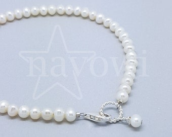 Geschenk - Brautschmuck - Armband / Armkettchen - echte Perlen - Silber - Handarbeit