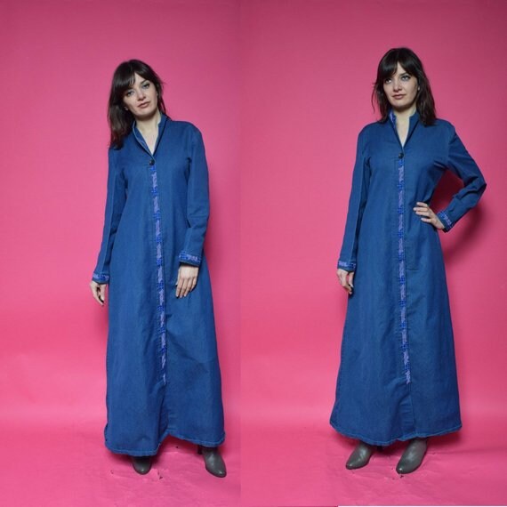 denim maxi jacket