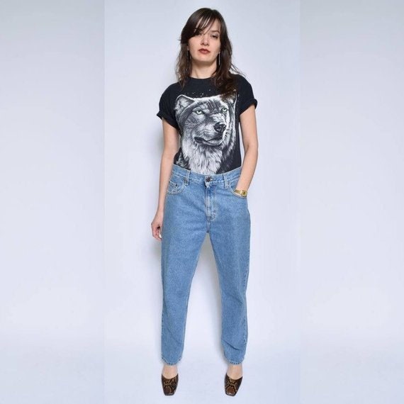 mens vintage high waisted jeans