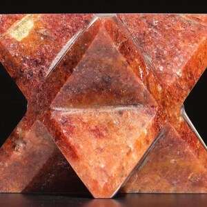 Red Aventurine Merkabah Star: Healing Crystal Decor (75MM) image 6