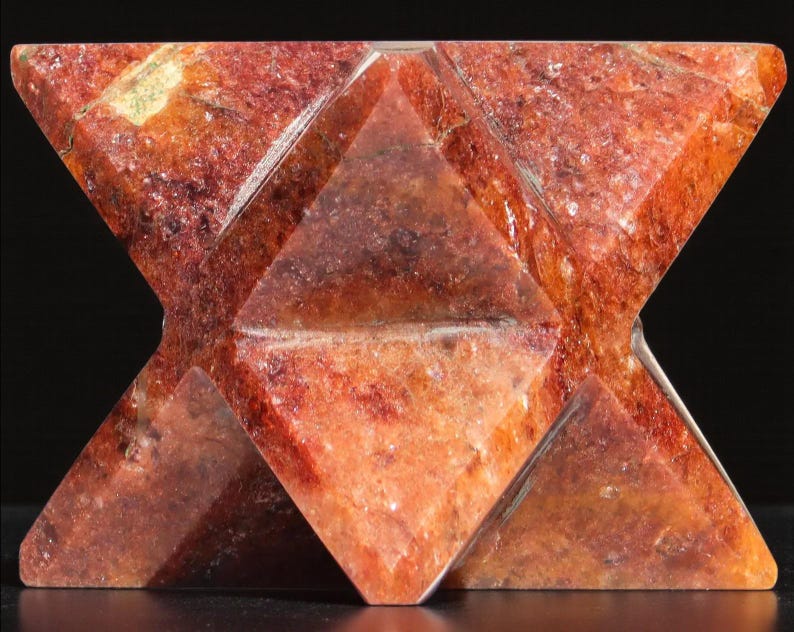 Red Aventurine Merkabah Star: Healing Crystal Decor (75MM) image 6