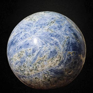 400MM Blue Kyanite Crystal Sphere: Natural Healing Stone Decor image 8