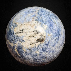 400MM Blue Kyanite Crystal Sphere: Natural Healing Stone Decor image 12
