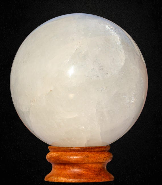 White Calcite Sphere: Natural Healing Crystal Ball, Home Decor (135MM)