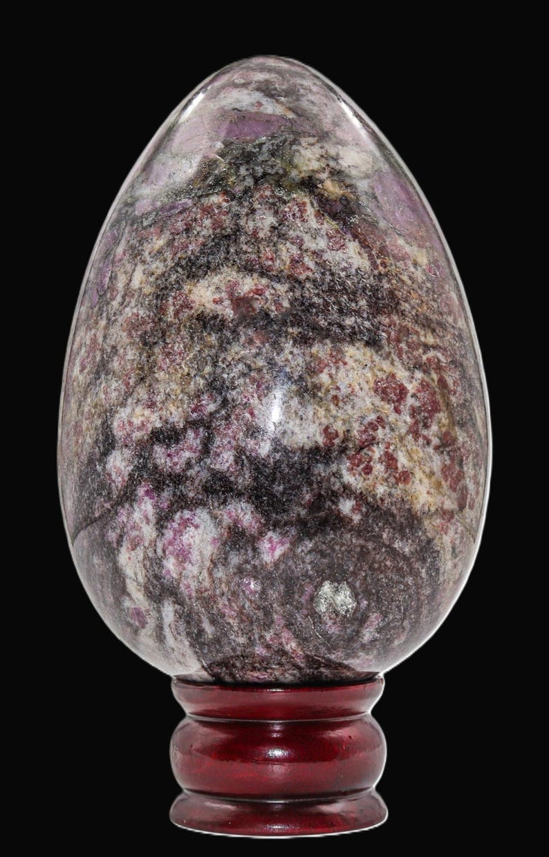 Pink Rubellite Tourmaline Crystal Egg: Chakra Healing Decor (160MM/65MM) image 6