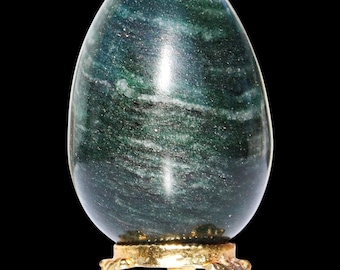 70MM Green Nephrite Jade Crystal Egg: Chakra Balancing Stone