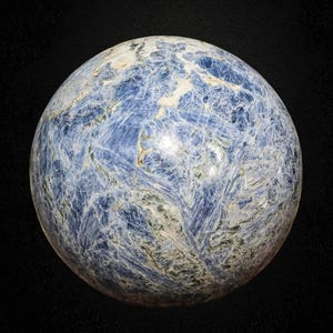 400MM Blue Kyanite Crystal Sphere: Natural Healing Stone Decor image 11
