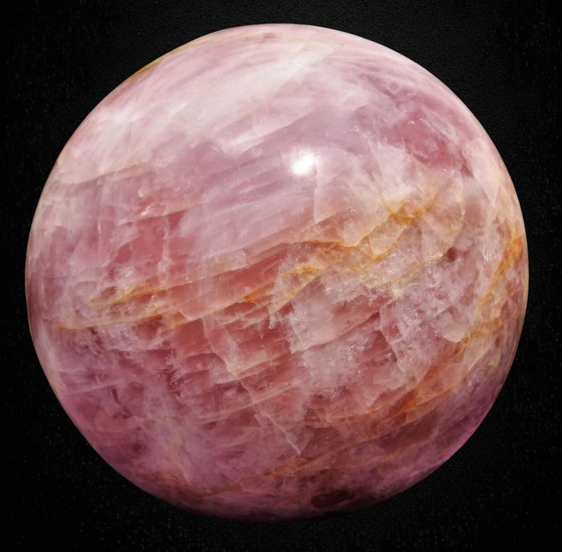 345mm Huge Pink Rose Quartz Sphere Massive Crystal Ball Chakra Balance Gemstone Ball image 4