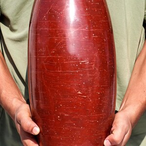Red Jasper Crystal Lingam: Chakra Balance Spiritual Decor (405MM) image 2