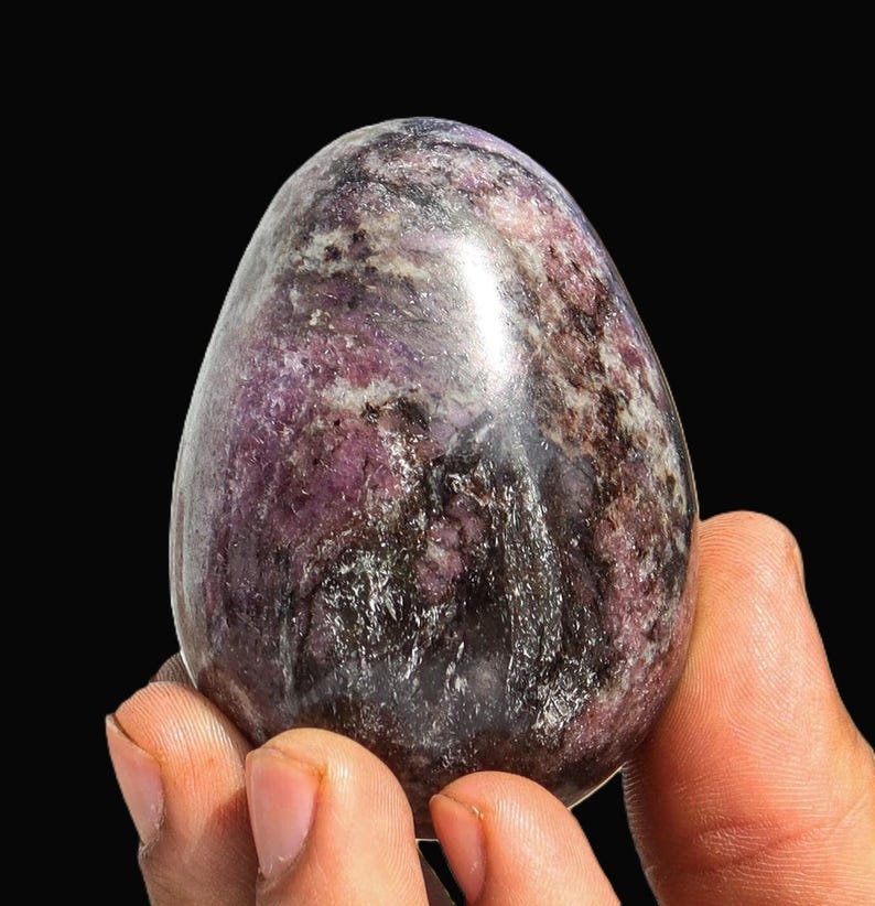 Pink Rubellite Tourmaline Crystal Egg: Chakra Healing Decor (160MM/65MM) 65x50MM 200Gr