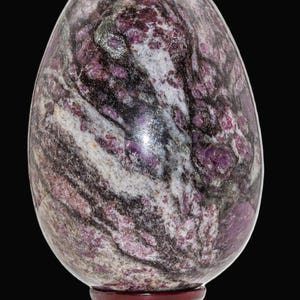Pink Rubellite Tourmaline Crystal Egg: Chakra Healing Decor (160MM/65MM) image 9