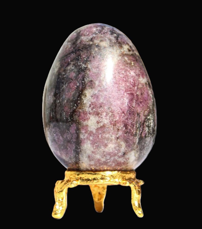 Pink Rubellite Tourmaline Crystal Egg: Chakra Healing Decor (160MM/65MM) image 13