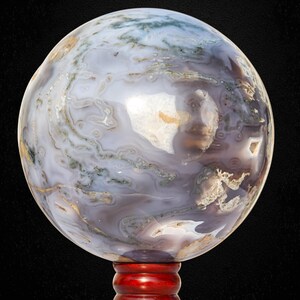 215MM Blue Lace Agate Sphere: For Communication, Emotional & Spiritual Healing image 8