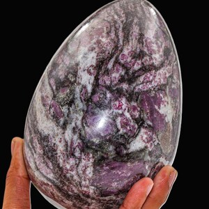 Pink Rubellite Tourmaline Crystal Egg: Chakra Healing Decor (160MM/65MM) image 2