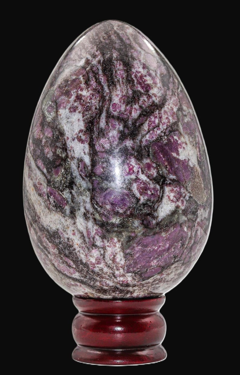 Pink Rubellite Tourmaline Crystal Egg: Chakra Healing Decor (160MM/65MM) 160x115MM 2960Gr