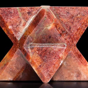 Red Aventurine Merkabah Star: Healing Crystal Decor (75MM) image 4