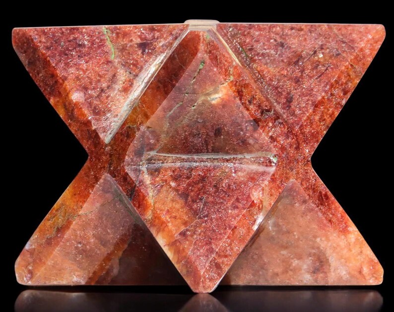Red Aventurine Merkabah Star: Healing Crystal Decor (75MM) image 4