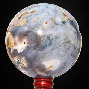 215MM Blue Lace Agate Sphere: For Communication, Emotional & Spiritual Healing image 6