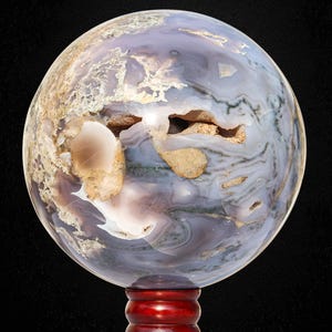 215MM Blue Lace Agate Sphere: For Communication, Emotional & Spiritual Healing image 5