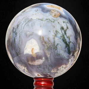 215MM Blue Lace Agate Sphere: For Communication, Emotional & Spiritual Healing image 7