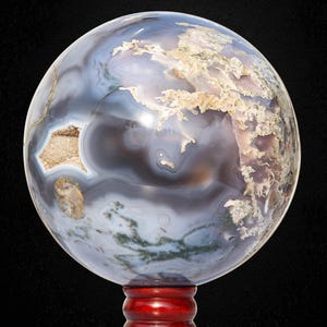 215MM Blue Lace Agate Sphere: For Communication, Emotional & Spiritual Healing image 3