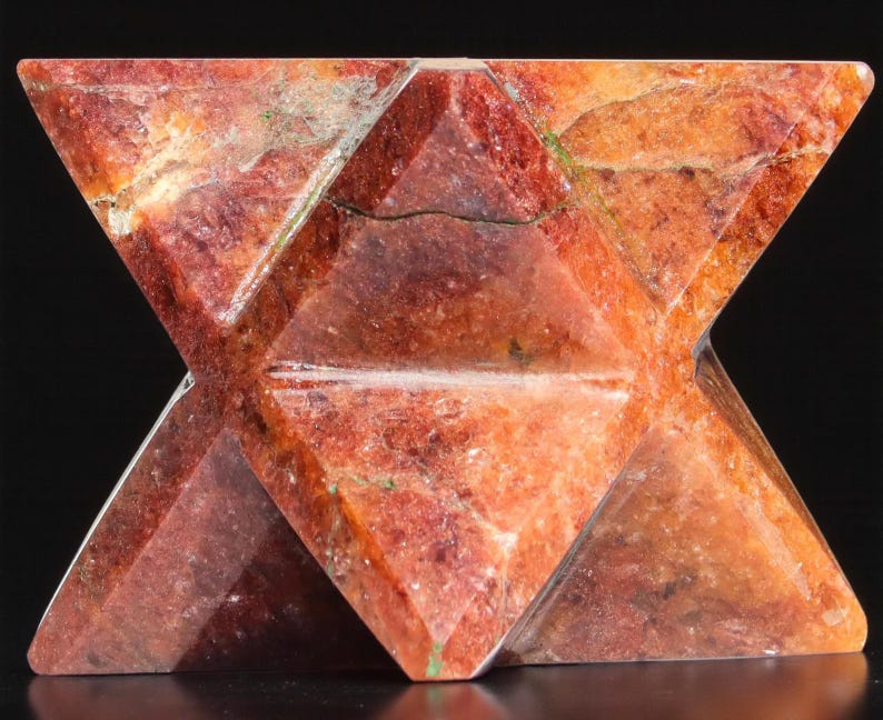 Red Aventurine Merkabah Star: Healing Crystal Decor (75MM) image 8