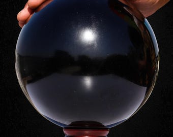 Large Black Obsidian Sphere Crystal Ball 165MM Polished Healing Stone Home Decor Protection Gift