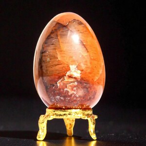 Golden Healer Quartz Crystal Egg: Spiritual Meditation Gemstone 60MM image 3