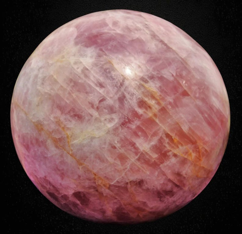 345mm Huge Pink Rose Quartz Sphere Massive Crystal Ball Chakra Balance Gemstone Ball image 10