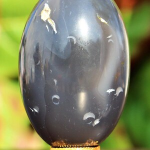 95MM Blue Lace Agate Lingam Metaphysical Stone Natural Crystal Healing Aura Power Yoga Witchcraft Spiritual Gift Energy Boosting Home Décor