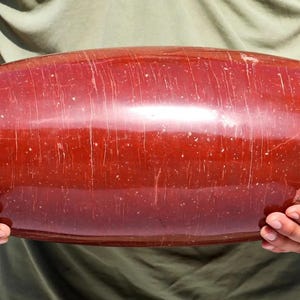 Red Jasper Crystal Lingam: Chakra Balance Spiritual Decor (405MM) image 3