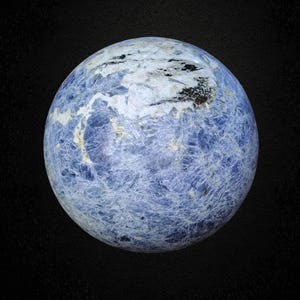 400MM Blue Kyanite Crystal Sphere: Natural Healing Stone Decor image 14