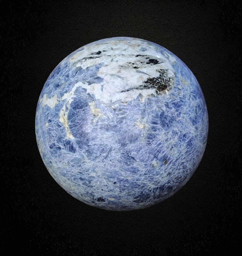 400MM Blue Kyanite Crystal Sphere: Natural Healing Stone Decor image 14
