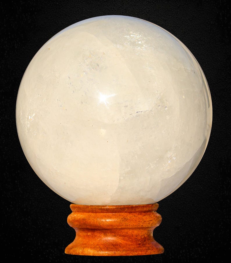 White Calcite Sphere: Natural Healing Crystal Ball, Home Decor (135MM) image 2
