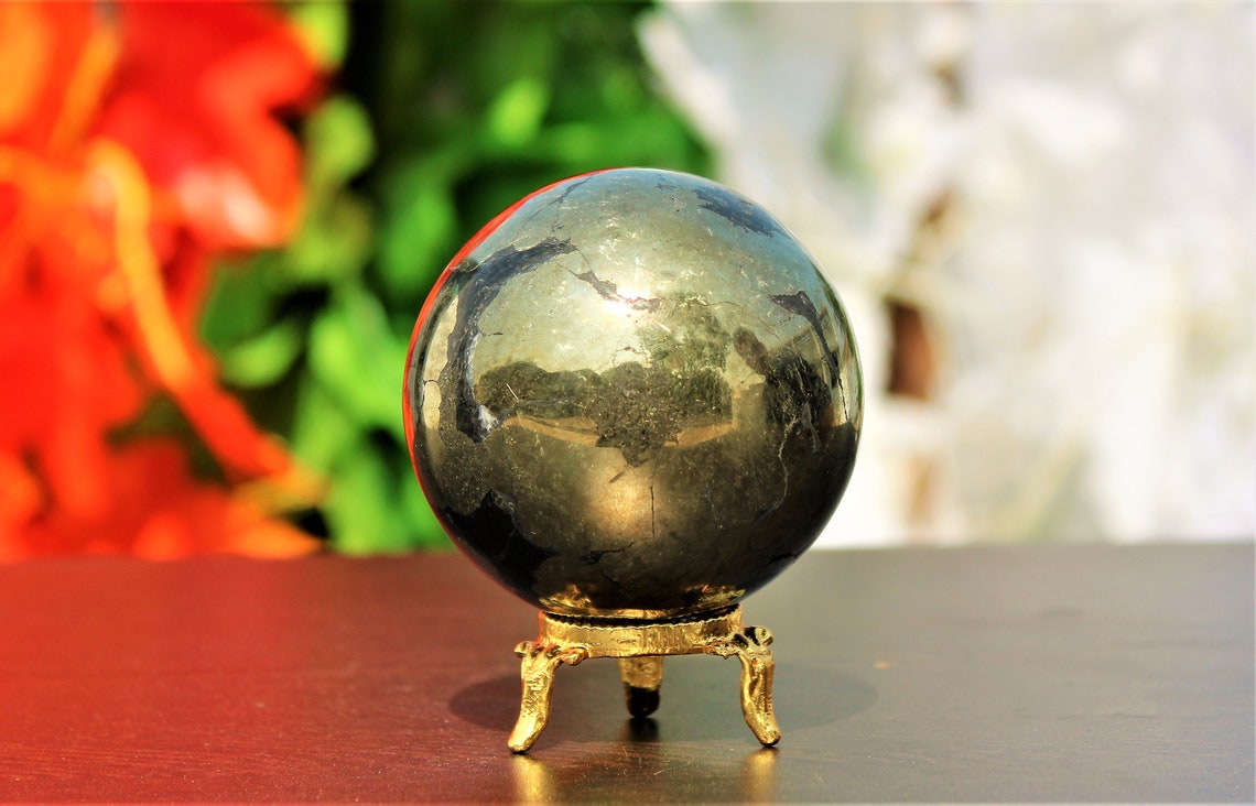 Large 65MM Natural Gold Apache Stone Aura Healing Power Etsy