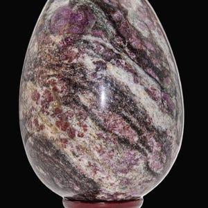 Pink Rubellite Tourmaline Crystal Egg: Chakra Healing Decor (160MM/65MM) image 8