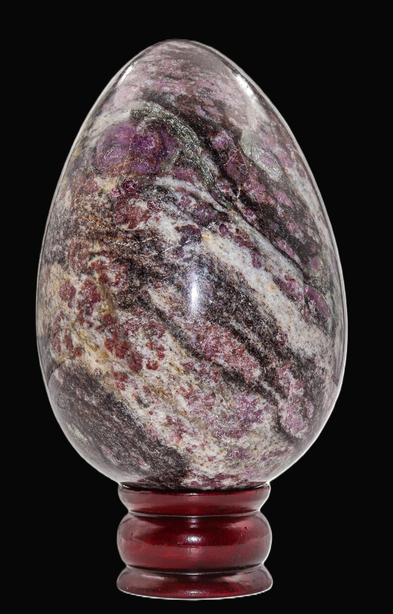 Pink Rubellite Tourmaline Crystal Egg: Chakra Healing Decor (160MM/65MM) image 8