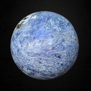 400MM Blue Kyanite Crystal Sphere: Natural Healing Stone Decor image 4
