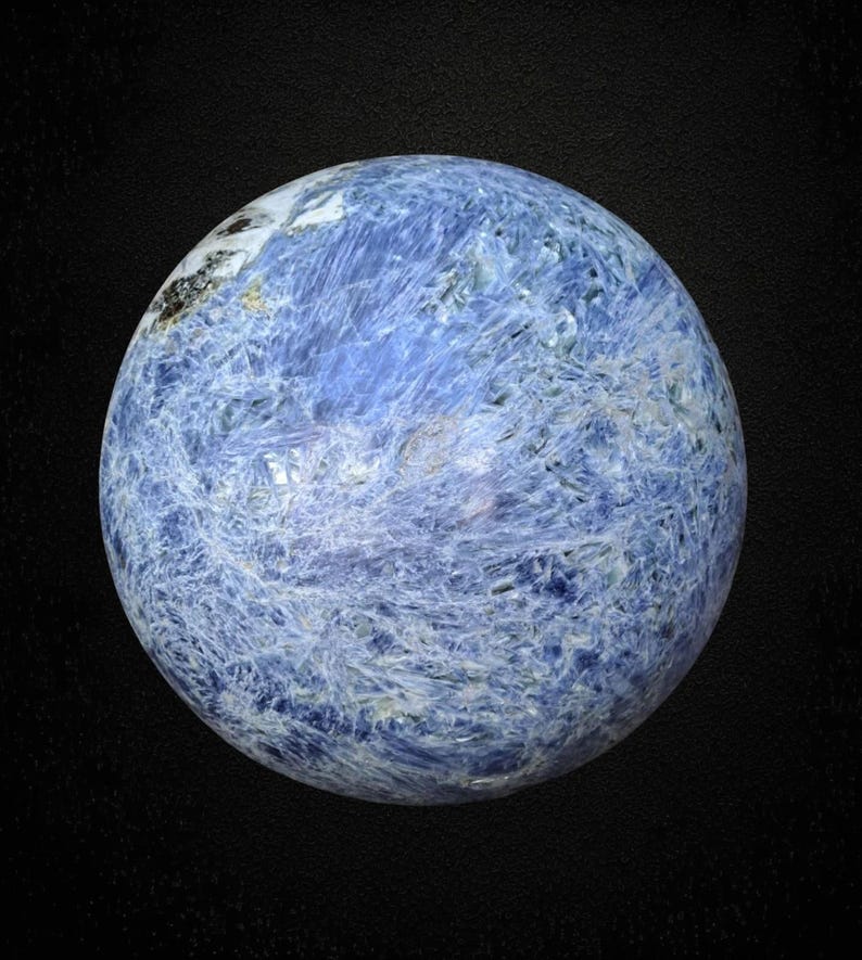 400MM Blue Kyanite Crystal Sphere: Natural Healing Stone Decor image 4