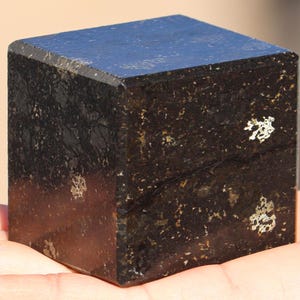 Black Coppernite Cube Natural Healing Stone Cube Energy-Charged Chakra Gemstone Meditation & Spiritual Awakening Gothic Home Decor Gift