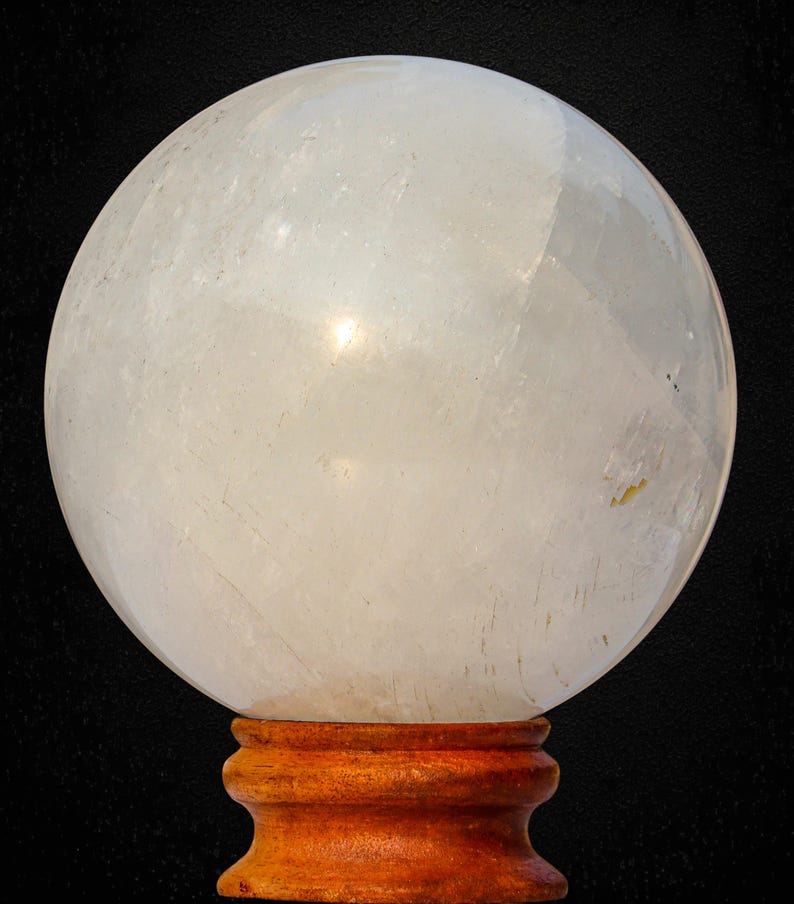 White Calcite Sphere: Natural Healing Crystal Ball, Home Decor (135MM) image 18