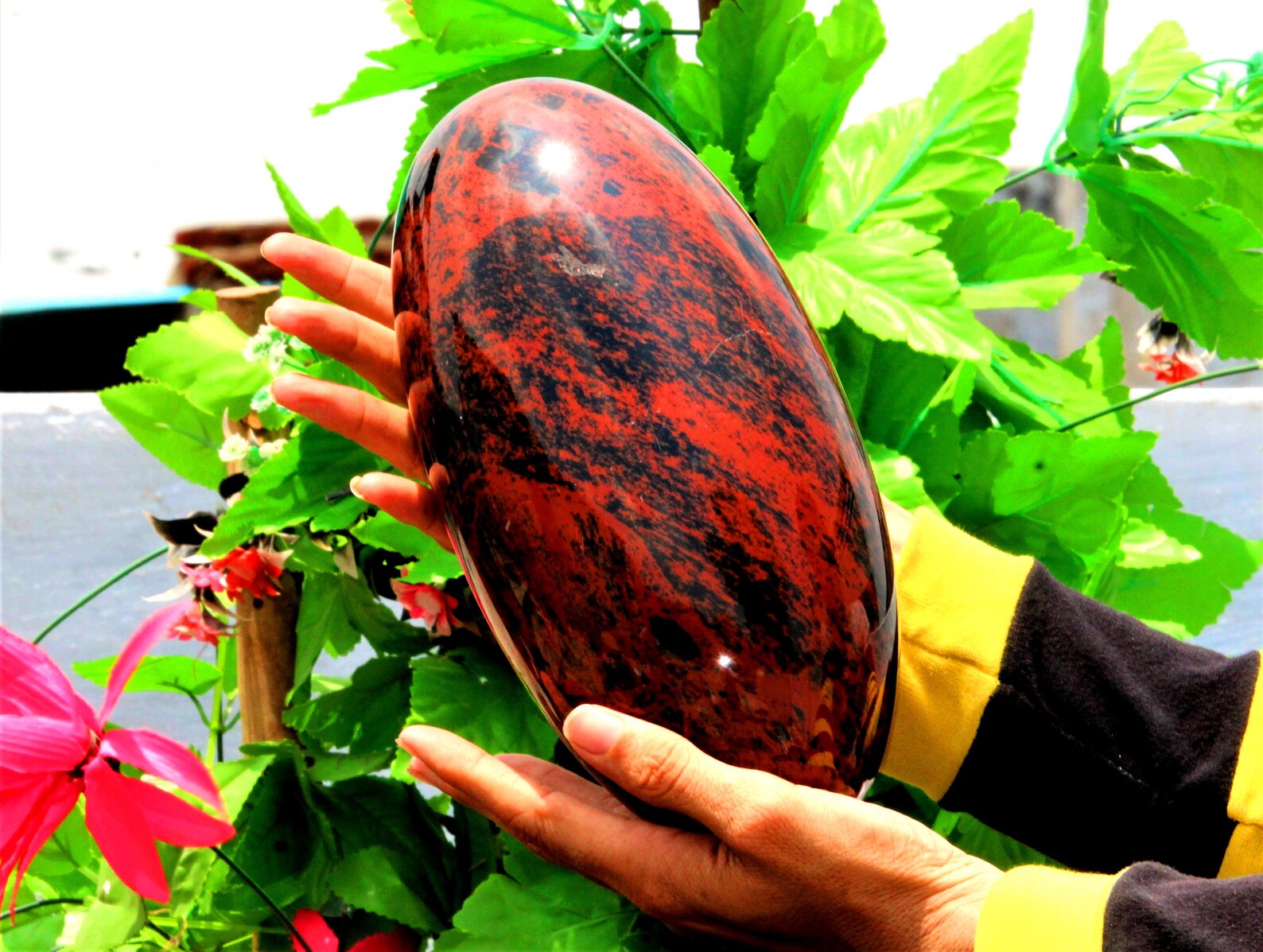Very Large 250MM 25CM Red Mahogany Obsidian Jasper Healing Etsy