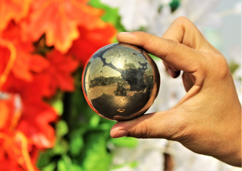 Large 65MM Natural Gold Apache Stone Aura Healing Power Etsy