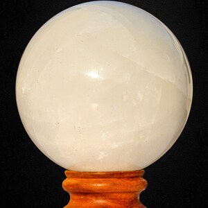 White Calcite Sphere: Natural Healing Crystal Ball, Home Decor (135MM) image 10