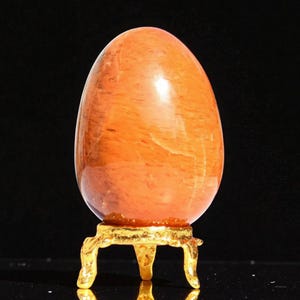Golden Healer Quartz Crystal Egg: Spiritual Meditation Gemstone 60MM image 4