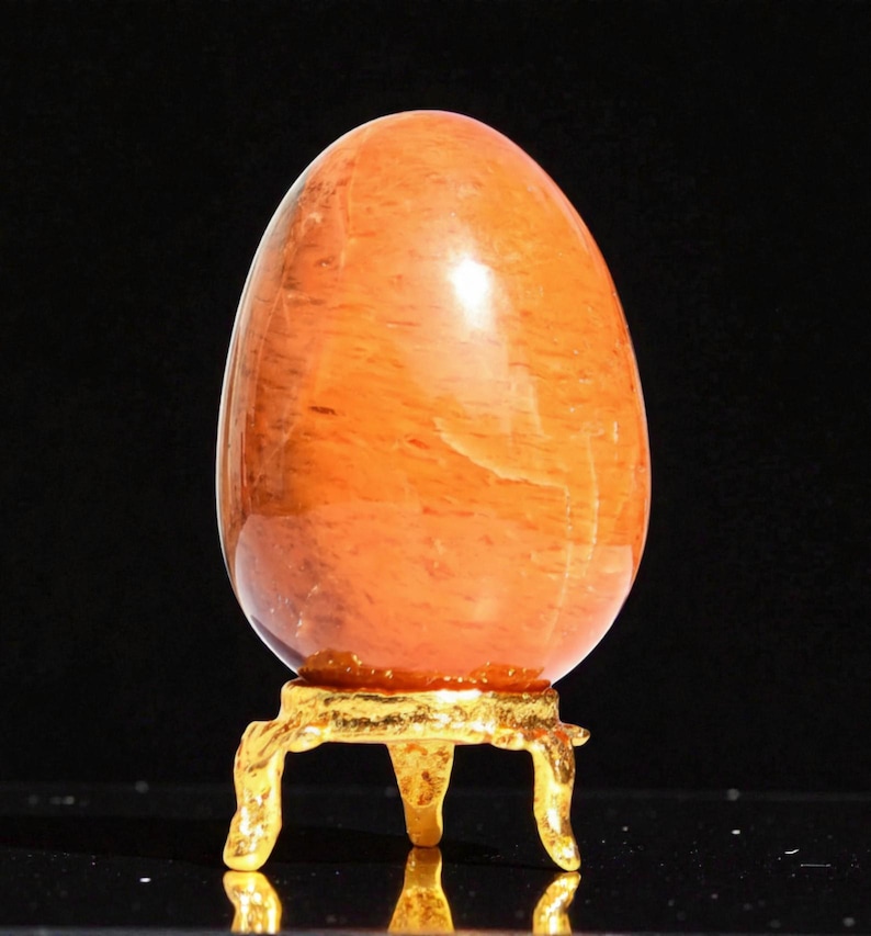 Golden Healer Quartz Crystal Egg: Spiritual Meditation Gemstone 60MM image 4