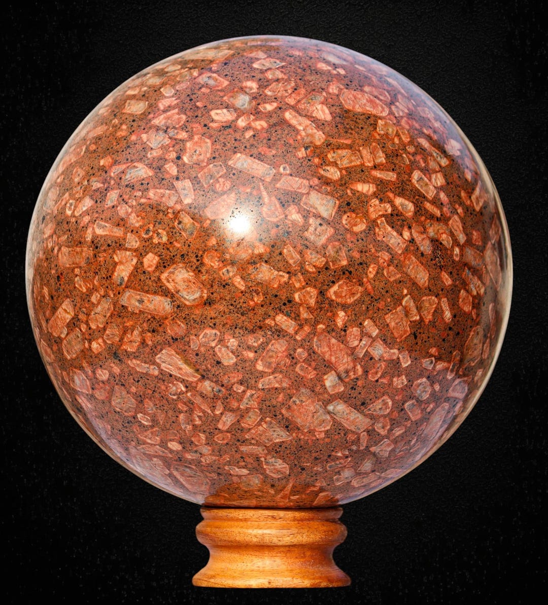 Poppy Sphere Red Poppy Jasper Sphere: Joy and Playfulness, Vitality Boost, Root ...