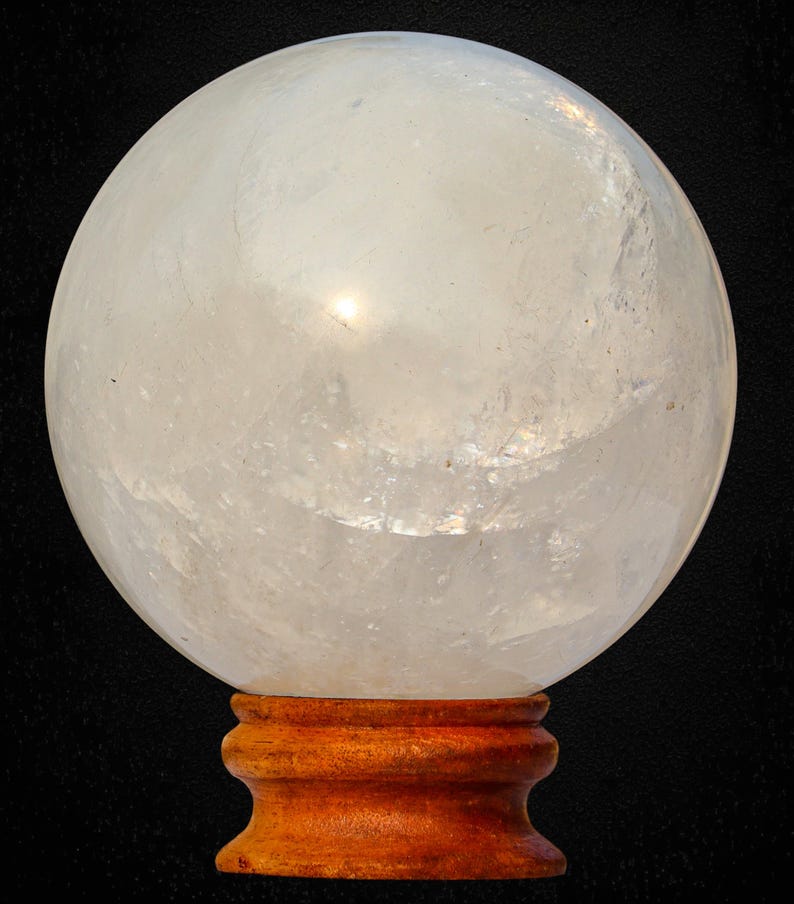 White Calcite Sphere: Natural Healing Crystal Ball, Home Decor (135MM) image 15