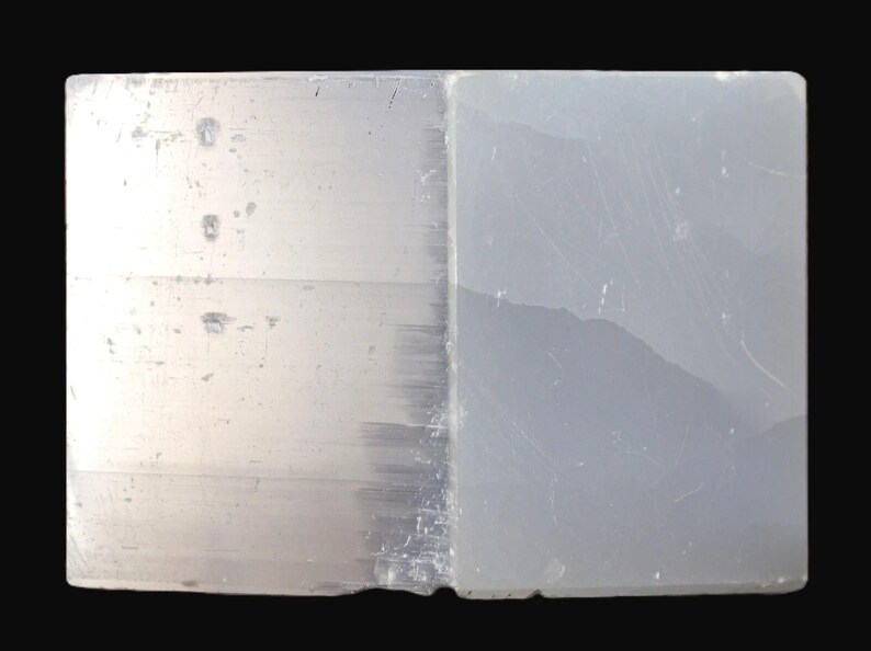 Natural White Selenite Cube - High Vibration Charging Stone Crystal Cleansing & Meditation - 60MM Polished Square image 8